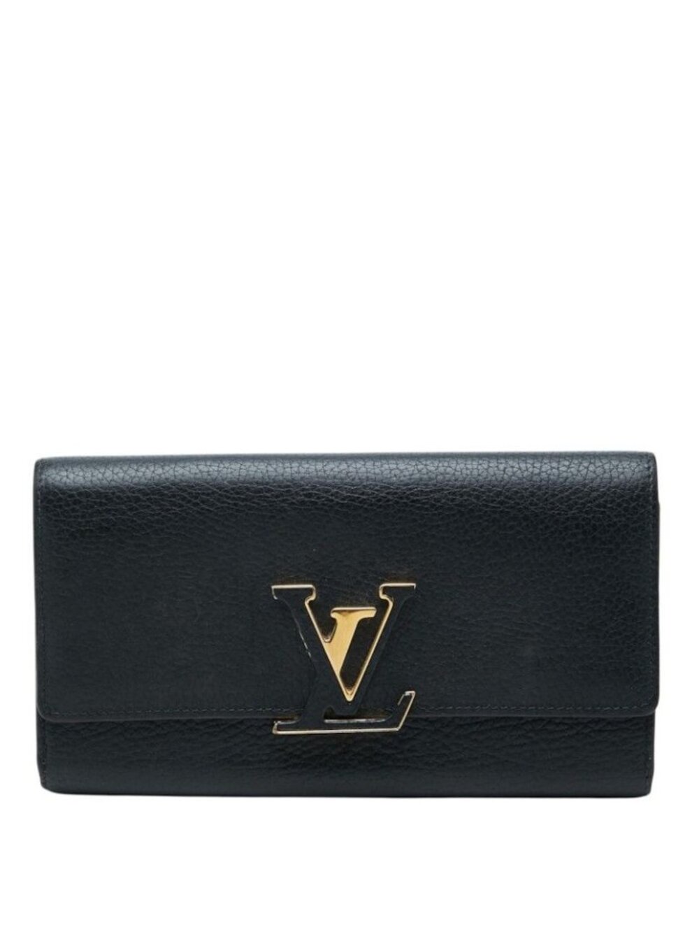 Louis Vuitton Portefeuille Capucines Wallet Noir Black Taurillon Leather